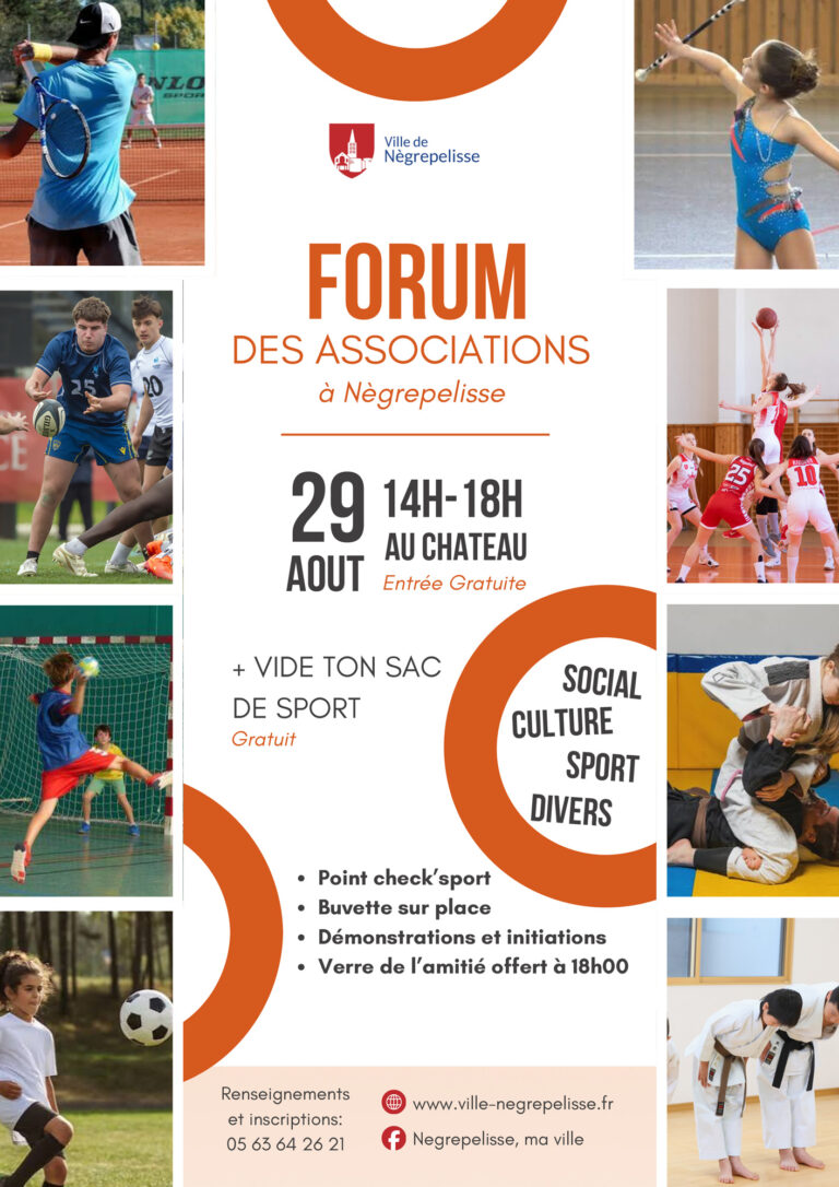 Document-A4-affiche-forum-association-sport-moderne-montage-photos-orange-noir-blanc